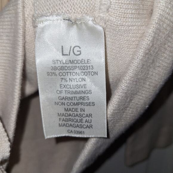 Denver Hayes Women's Neutral Beige Pullover Pocket Minimalist Size Large Coastal - Picture 4 of 4